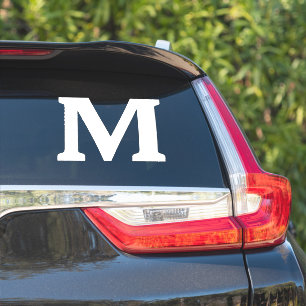 Monogram Initials White Bold Custom Name Trendy