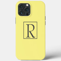 Monogram Initials Yellow Grey Grey Custom Classy