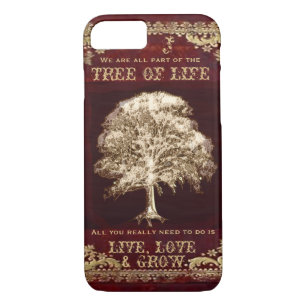Monogram Inspirational Message Tree of Life Case-Mate iPhone Case
