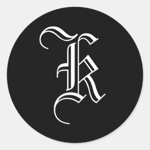 Monogram Invitation Seal "K"  Old English Style