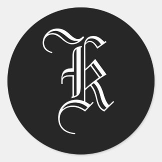Monogram Invitation Seal "K"  Old English Style