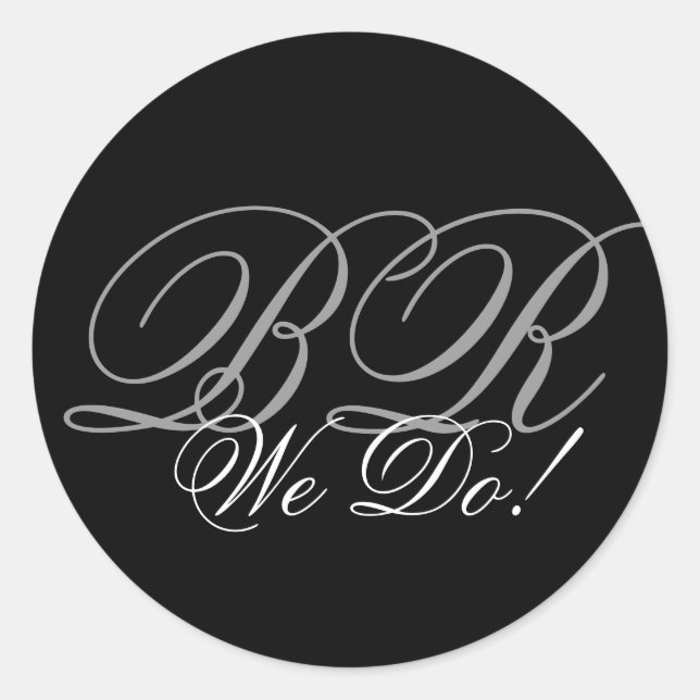 Monogram Invitation Seal We Do! (Front)