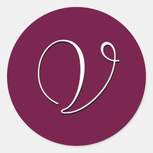 Monogram Invitation Sticker Customizable