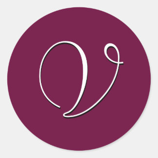 Monogram Invitation Sticker Customizable