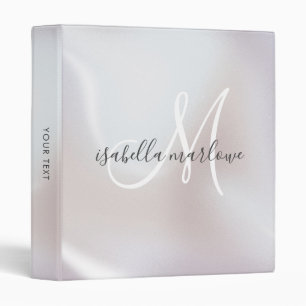 Monogram Iridescent Pearl Shimmer Binder