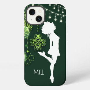 Monogram Irish Dance Celtic Clovers and Lights iPhone 13 Case
