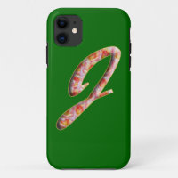 Monogram J in Roses Pattern Iphone 5 Case