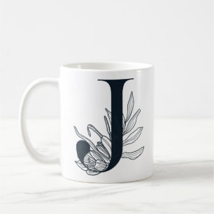 Monogram J Initial Coffee Mug