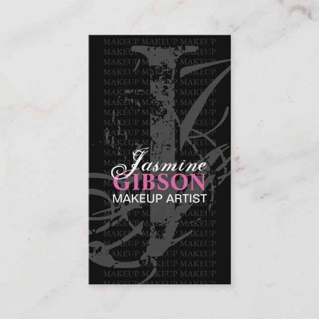 Monogram "J"  - MAKEUP ARTIST BUSINESS CARD (Front)