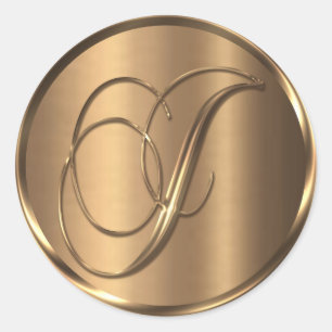 Monogram J NONMETALLIC Bronze Envelope Seal