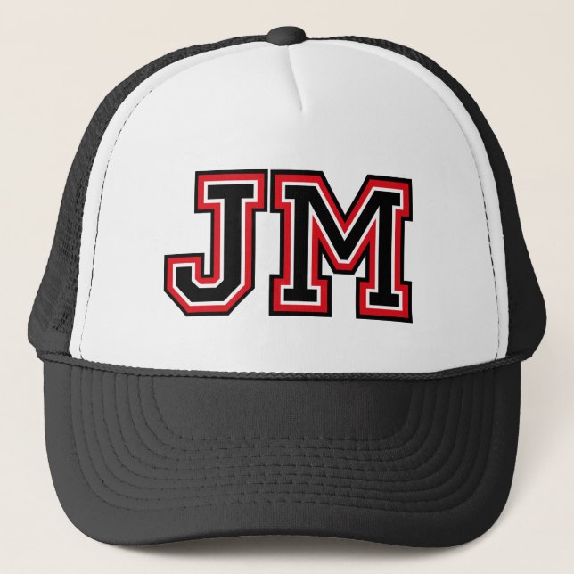 Monogram 'JM' Trucker Hat (Front)
