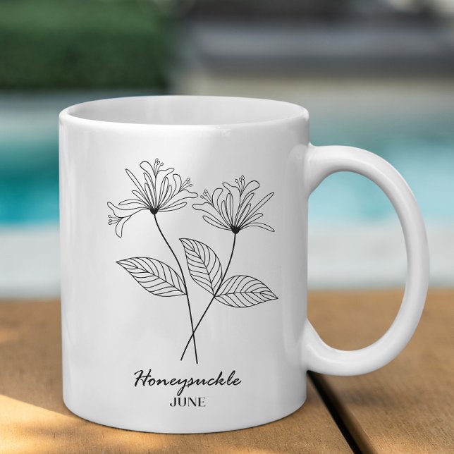 Monogram June Birth Month Flower Coffee Mug (Creator Uploaded)