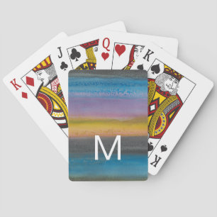 Monogram   Juniper Mist I Playing Cards