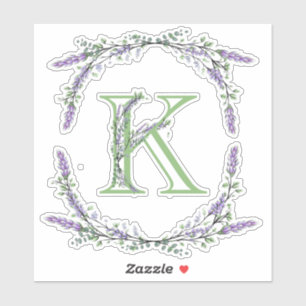 Monogram K Lavender Eucalyptus