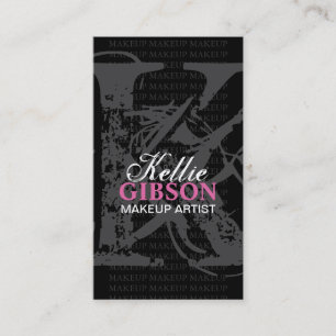 Monogram "K" - MAKEUP ARTIST BUSINESS CARD