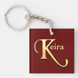 Monogram K Name Personalised Keychain