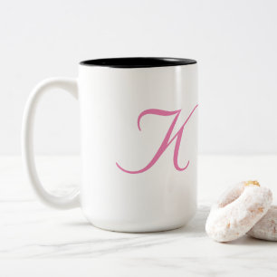 Monogram-K Two-Tone Coffee Mug