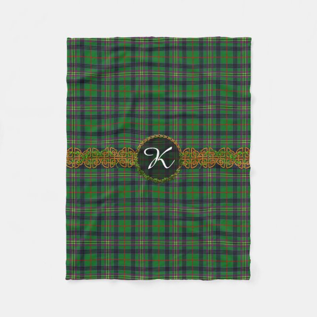 Monogram Kennedy Tartan Fleece Blanket (Front)