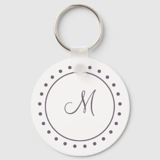 Monogram Key Chain (plum)