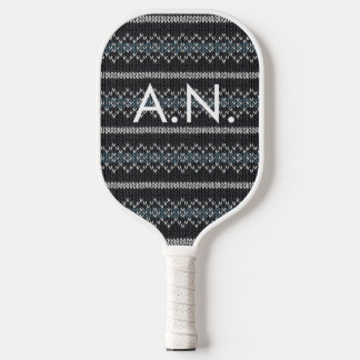 Monogram Knitted Pattern Carbon Fiber Pickleball Paddle