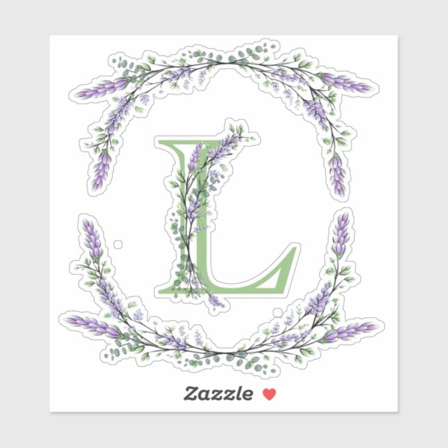 Monogram L Lavender Eucalyptus (Sheet)