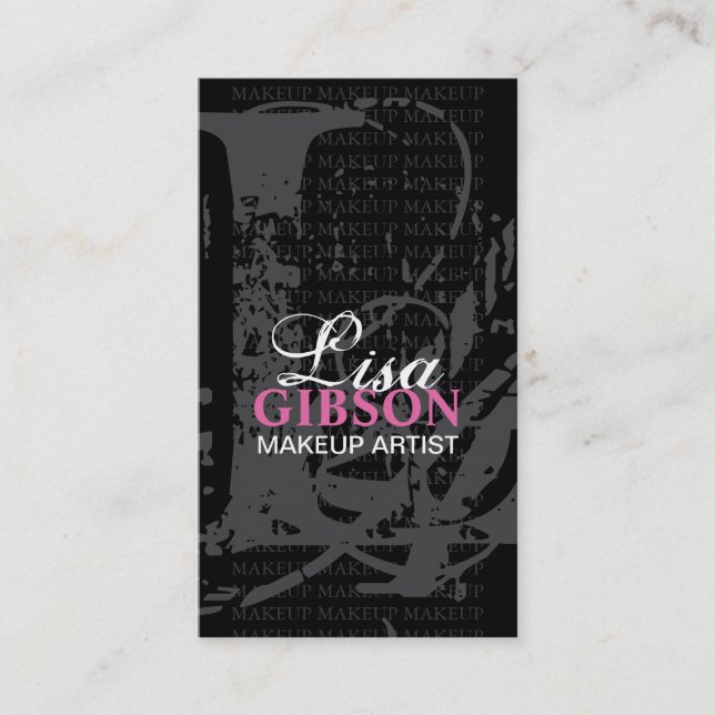Monogram "L"  - MAKEUP ARTIST BUSINESS CARD (Front)