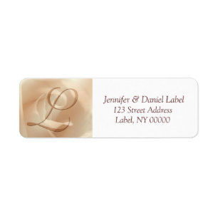Monogram L Return Address Labels