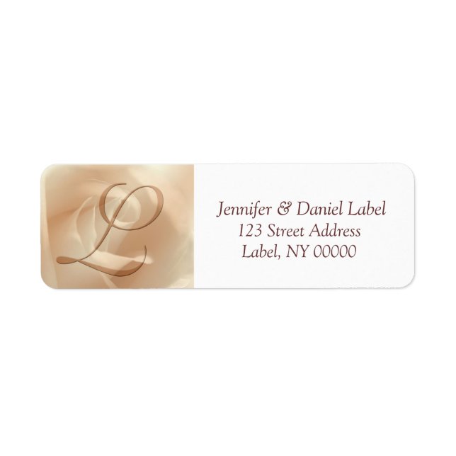 Monogram L Return Address Labels (Front)