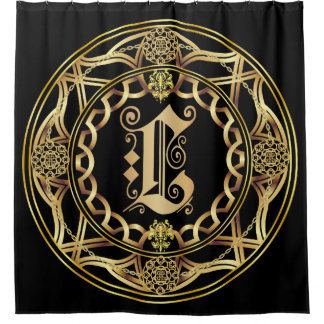 Monogram L Shower Curt Customize Change Back