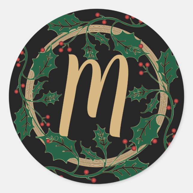 Monogram Label  - Christmas (Front)