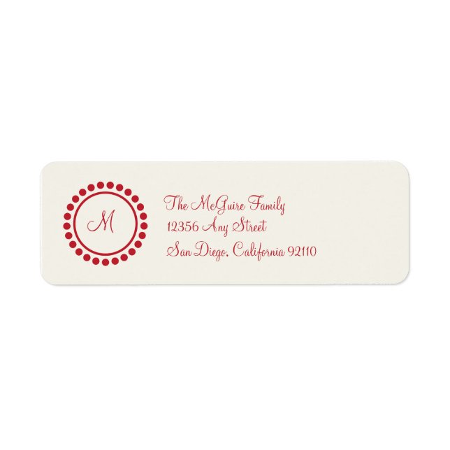 Monogram Label (red) (Front)