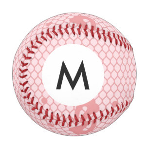 Monogram Lace pattern, flower vintage 3 Baseball