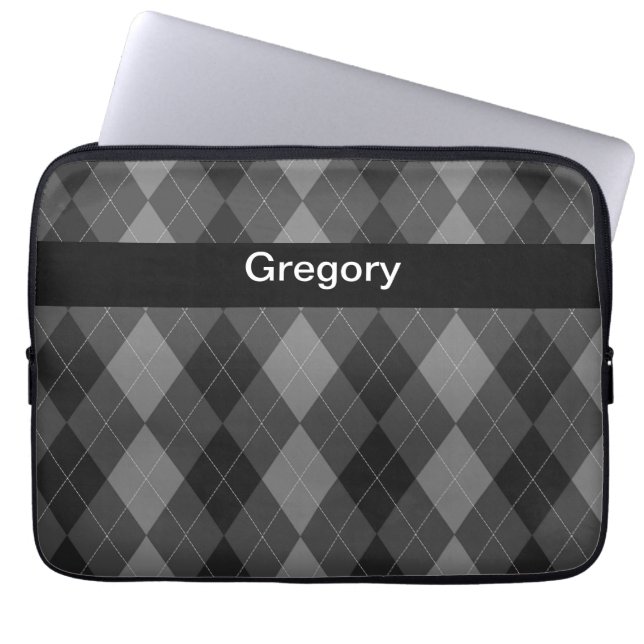 Monogram Laptop Case Argyle Style (Front)