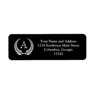 Monogram Laurel Black/White