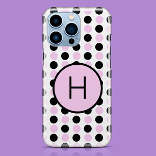 Monogram Lavender and Black iPhone 15 Case