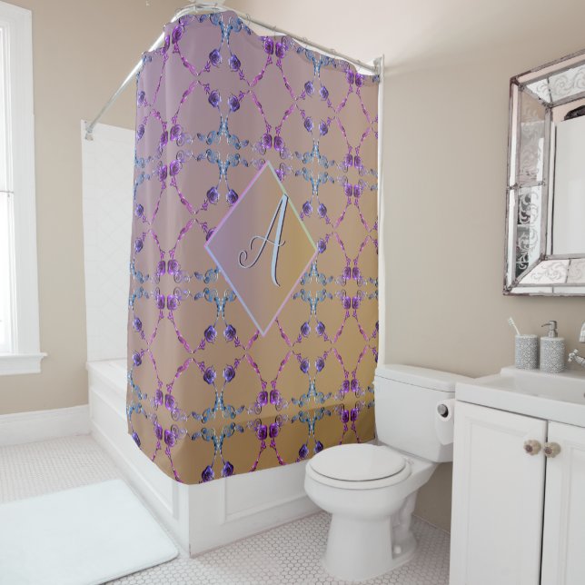 Monogram Lavender Rose Heart Blush   (In Situ)