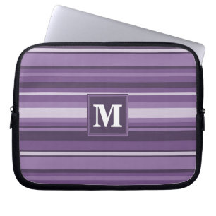 Monogram Lavender stripes Laptop Sleeve