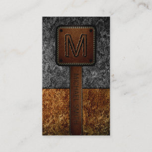 Monogram Leather Look #10 Business Card