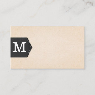 Monogram   Leather Patch Texture Business Card