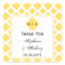 Monogram Lemon Yellow and White Quatrefoil Pattern