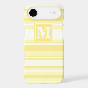 Monogram lemon yellow stripes