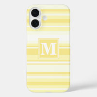 Monogram lemon yellow stripes