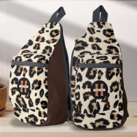 Monogram Leopard Animal Skin Pattern