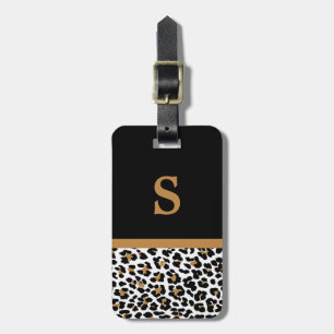 Monogram Leopard Print Luggage Tag