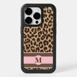Monogram Leopard Print OtterBox iPhone 14 Pro Case