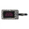 Monogram Leopard Print with Pink Luggage Tag