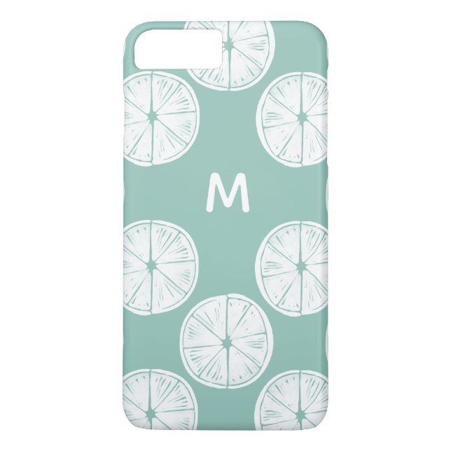 Monogram | Let's Taco About Love | Teal Lime Patte Case-Mate iPhone Case (Back)