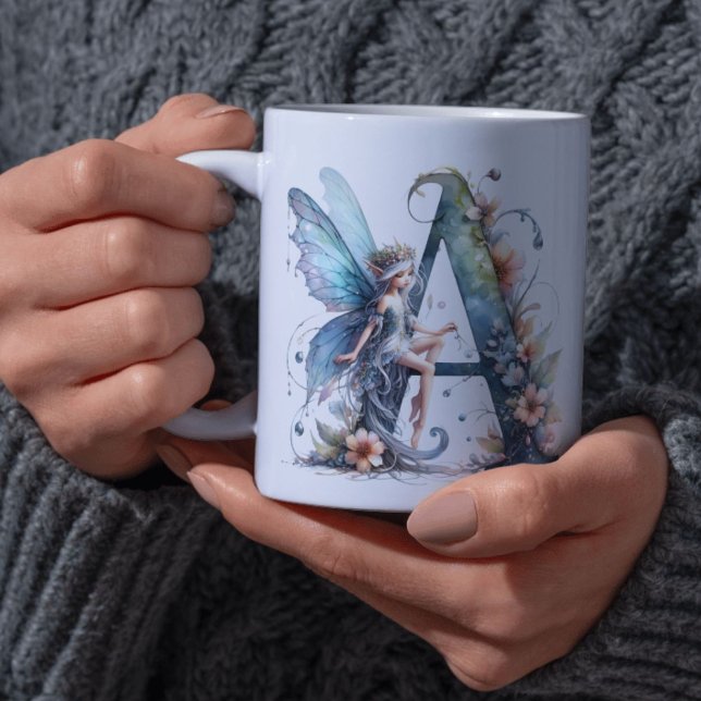Monogram Letter A Fairy Coffee Mug (Creator Uploaded)