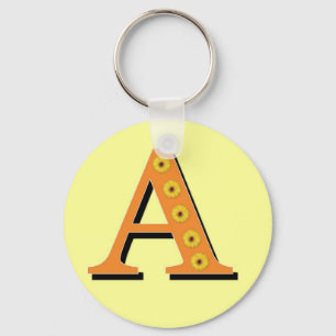 Monogram Letter A Keychain
