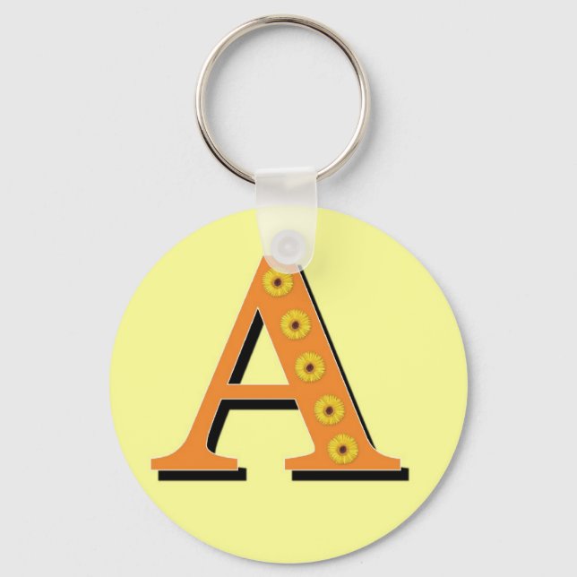 Monogram Letter A Keychain (Front)